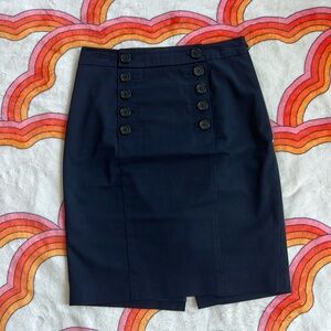 Vintage Ann Taylor Size Zip Pencil Skirt Navy Size 0P